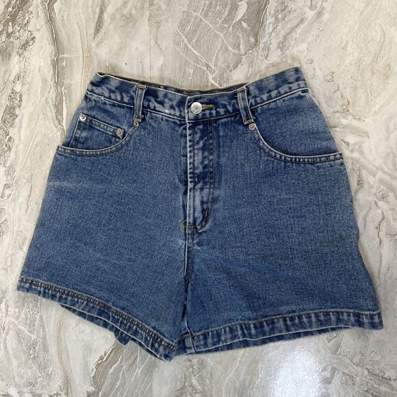 Esprit‎ Misses Size 5 Denim Blue Jean High Waisted Shorts - Picture 1 of 7